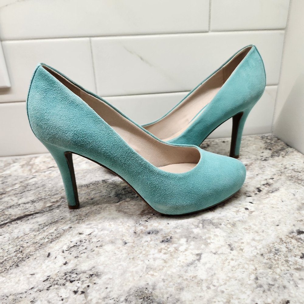 Rockport Blue High Heels with Suede Finish